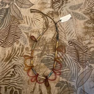 Handmade sustainable necklace made from recycled material